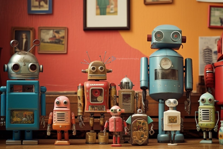 This image features robots in school and is associated with the inclusion of AI in school programs.